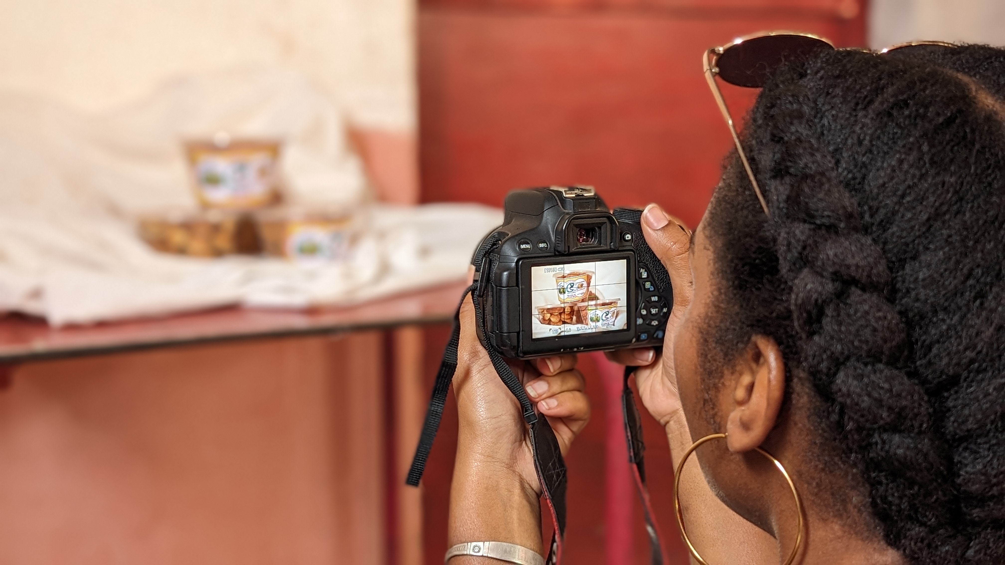 Sessão fotográfica dos produtos